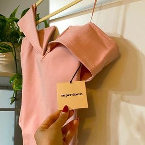 Pink bodysuit from revolve, superdown